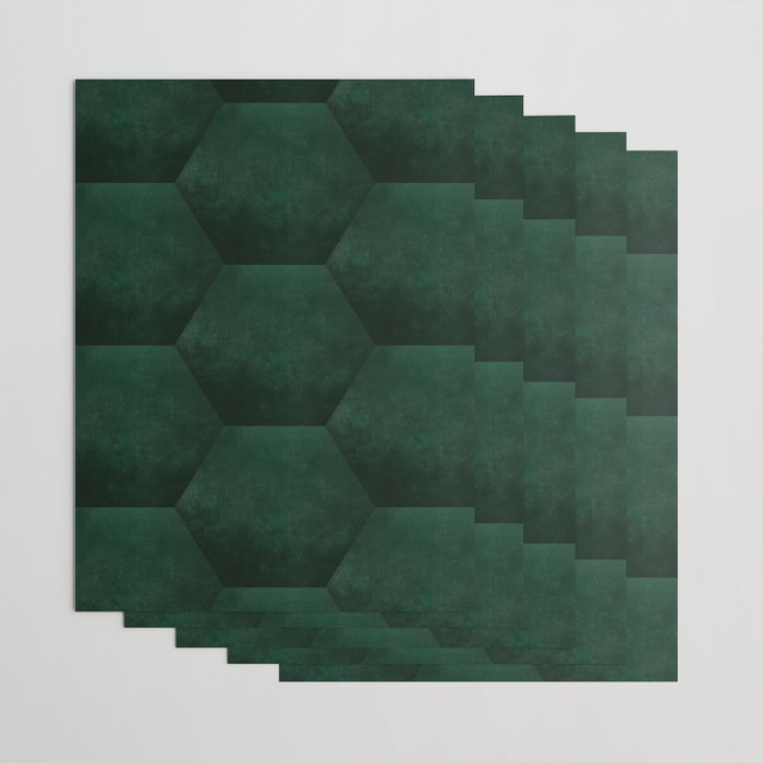 Velvet Tile - Forest Green Wrapping Paper by Fanfare Designs